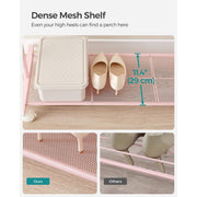 Pink Clothes Rack with Wheels Songmics