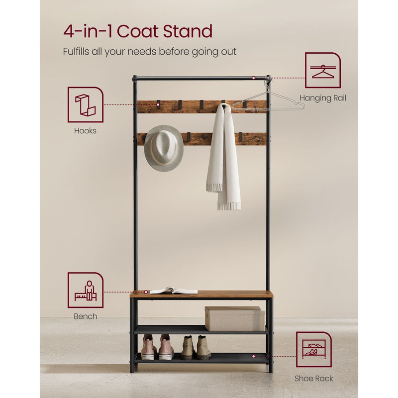 Vasagle Coat Rack With Seat