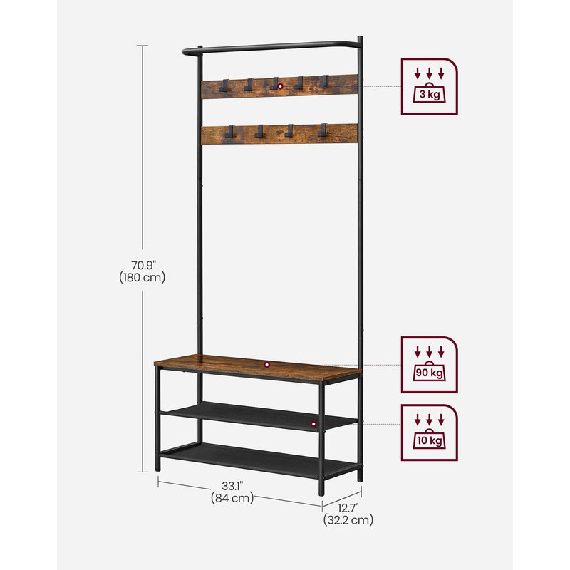 Vasagle Coat Rack With Seat
