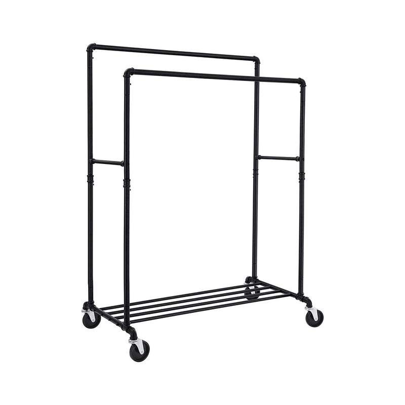 Heavy Duty Garment Rack on Wheels, Black