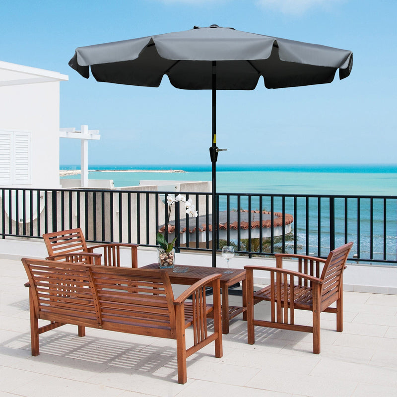 2.5m Tilting Parasol - Scalloped Edge, Vented Top