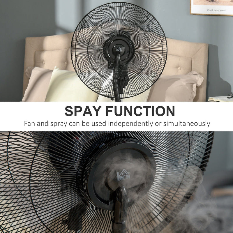 Misting Pedestal Fan, Mosquito Killer, 3.1L Tank, Black Homcom