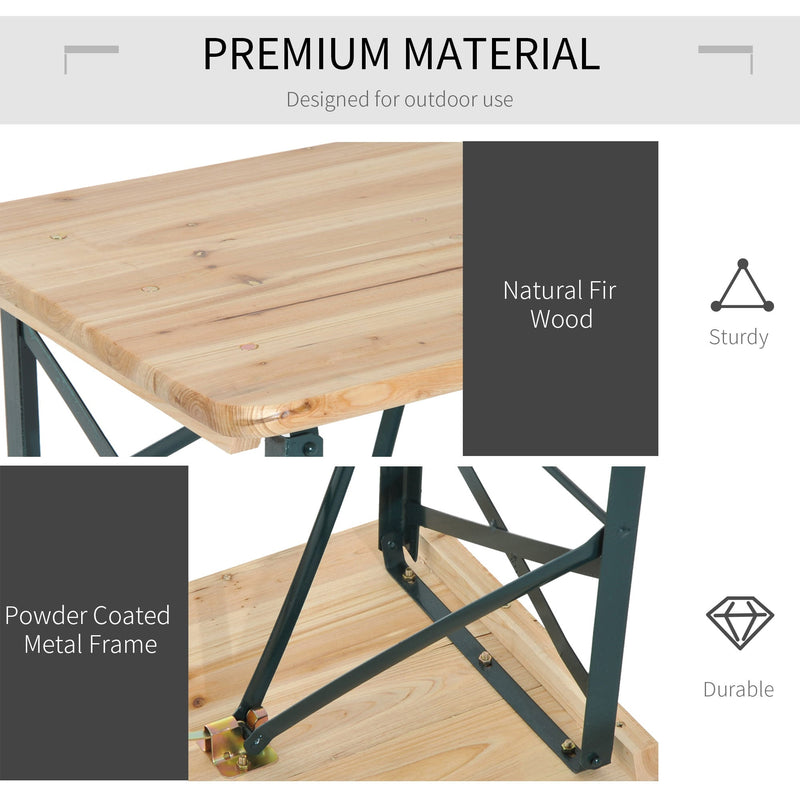 Outdoor Table and Bench Set
