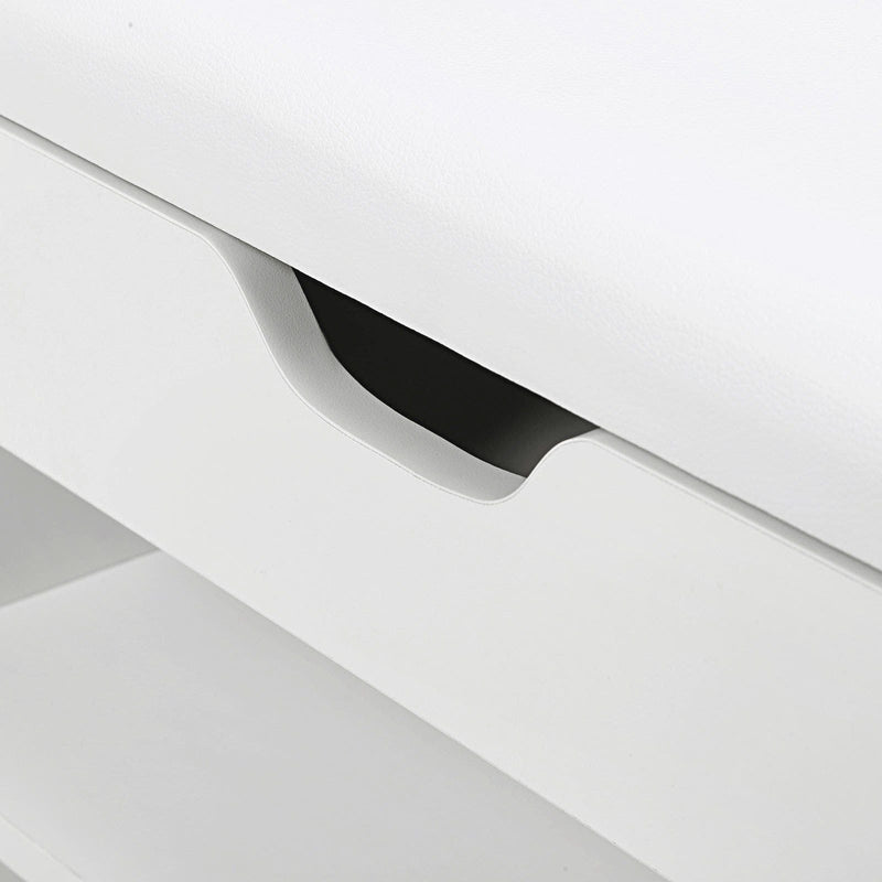 Vasagle White Cushioned Shoe Storage Bench With Hidden Compartment For Keys - Stylish and organised entryway 