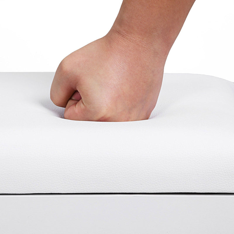 Vasagle White Cushioned Shoe Storage Bench With Hidden Compartment For Keys - Stylish and organised entryway 