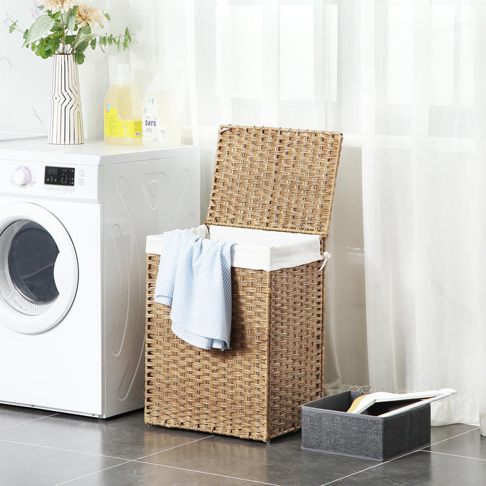 Handwoven Wicker Laundry Hamper