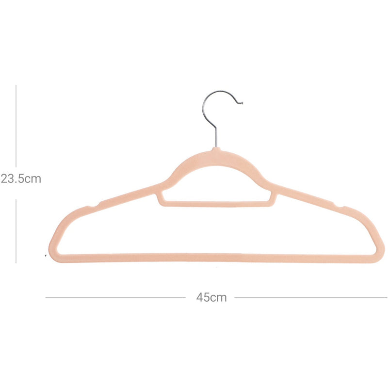 20-Pack Light Pink Hangers with Tie Organizer