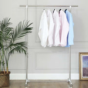 Clothes Hanging Rail Garment Rack, Silver SONGMICS