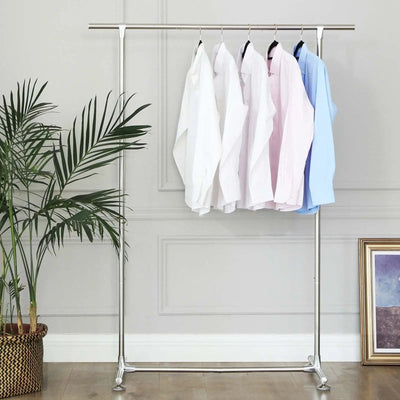 Clothes Hanging Rail Garment Rack, Silver SONGMICS