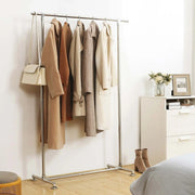 Clothes Hanging Rail Garment Rack, Silver SONGMICS