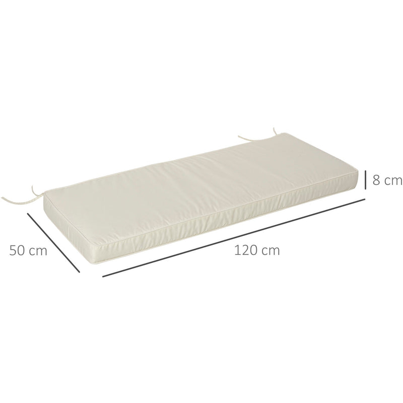2-Seater Bench Cushion, 120x50x8cm, Indoor/Outdoor