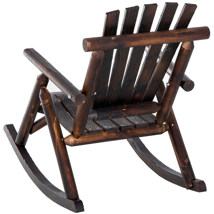 Wooden Adirondack Rocking Chair