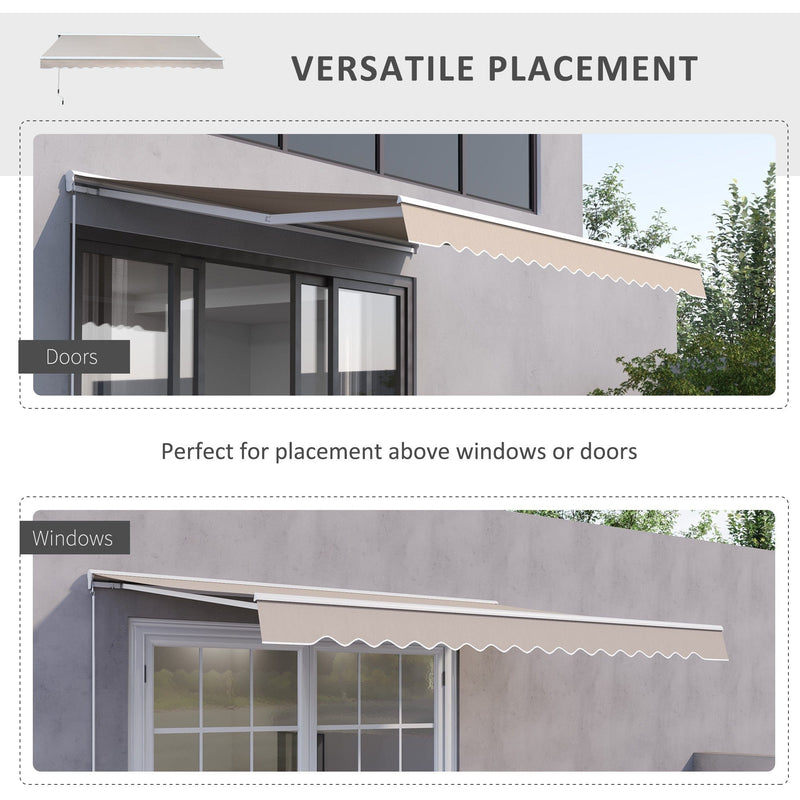 Electric Awning For Patio, 2.95 x 2.5M, Cream White