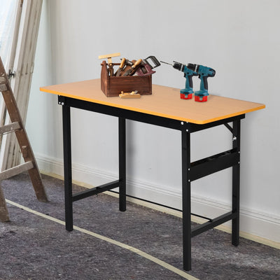 Foldable Garage Workbench, Steel Frame Homcom