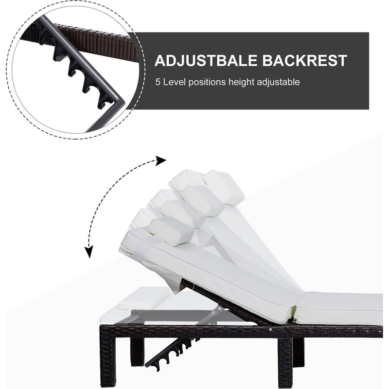 Rattan Sun Lounger With Cushions