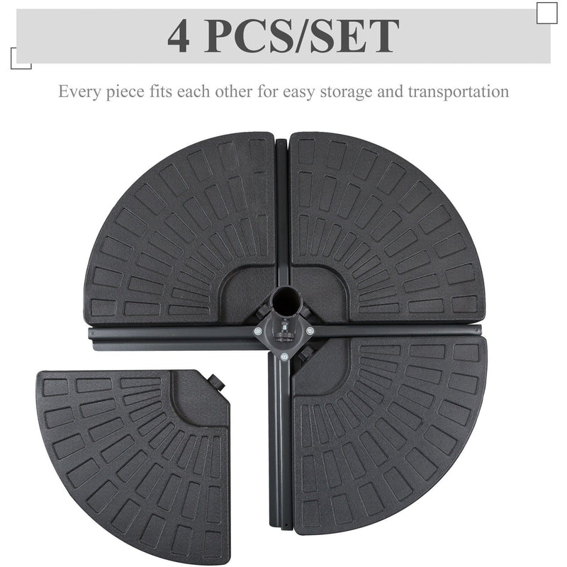 Base Weights For Cantilever Parasol, Sand/Water Fill Outsunny