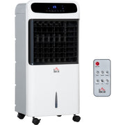 HOMCOM 32" Mobile Air Cooler, Evaporative Anion Ice Cooling Fan Water Conditioner Humidifier Unit w/3 Modes, Remote Controller, Timer for Home Bedroom Homcom