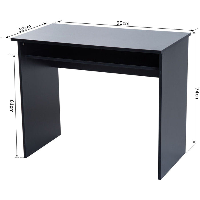 Home Office Computer Desk with Storage, 90x50cm