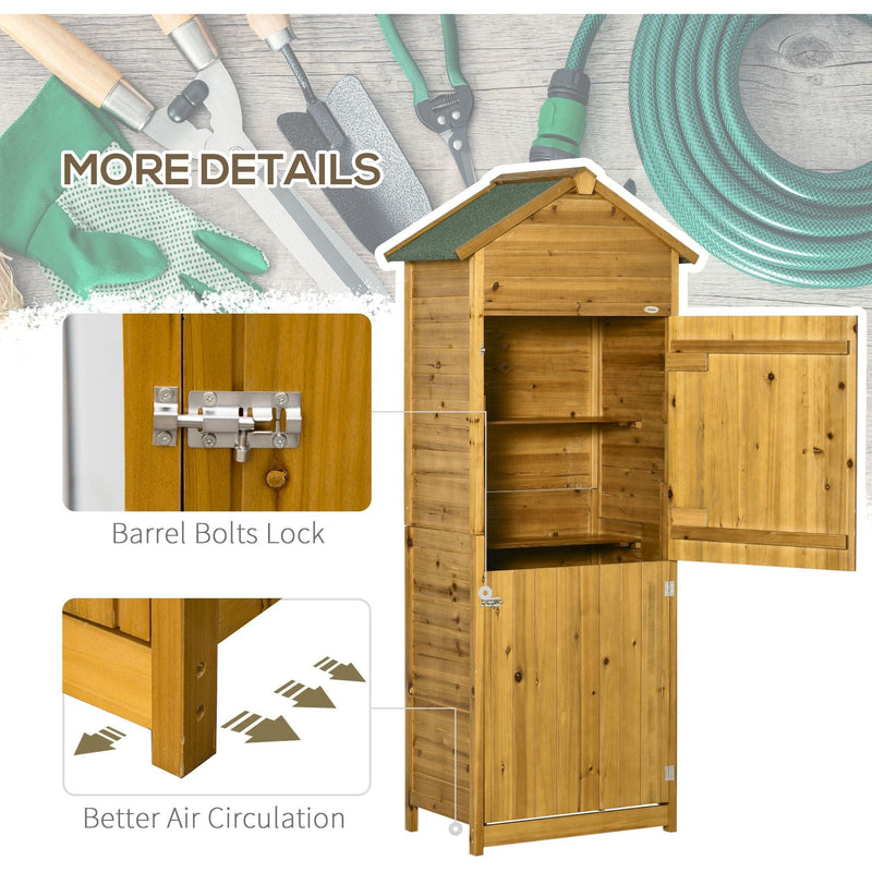 Vertical Tool Shed With Shelves