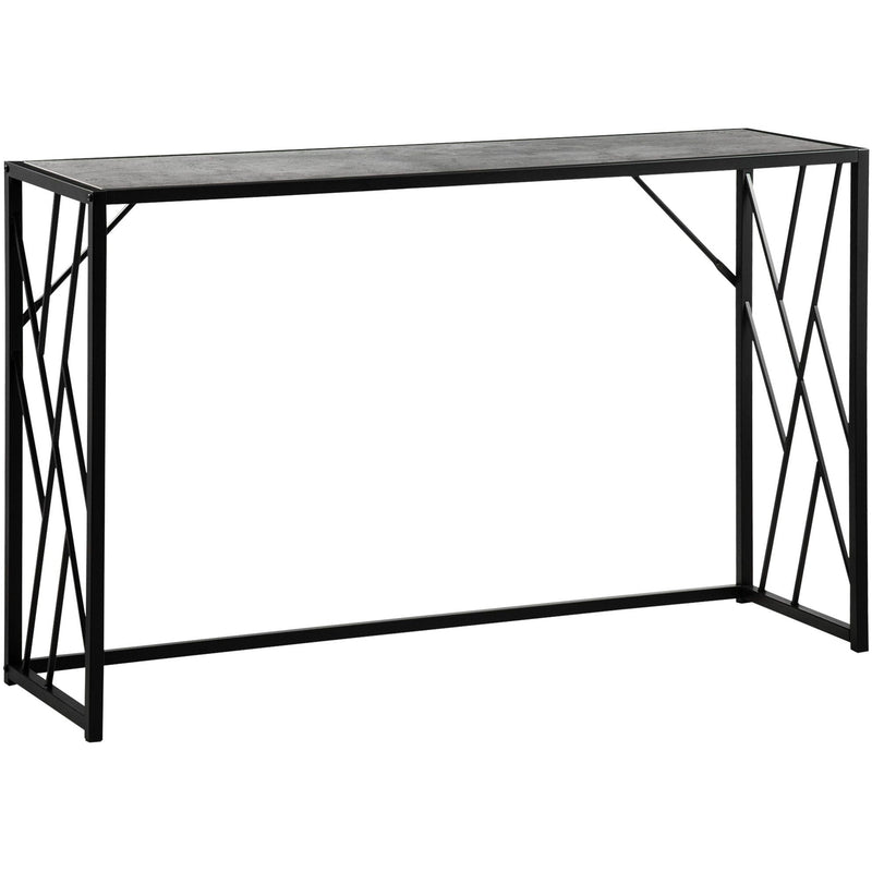 Industrial Console Table - 120cm - Metal Frame - Grey