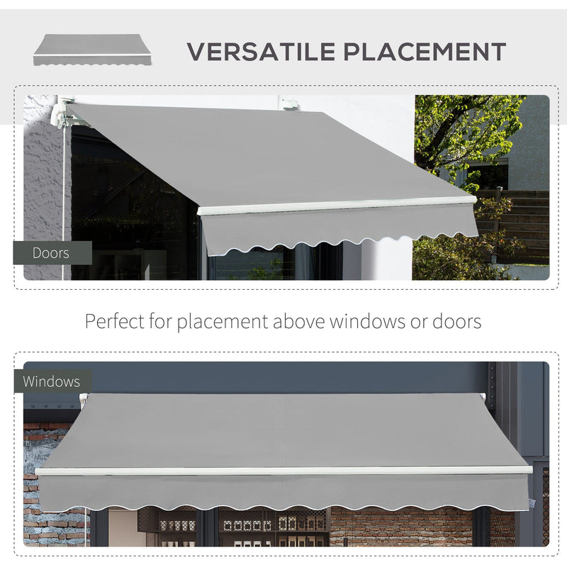 Awning Canopy Retractable, Manual Operation, 4x2.5m