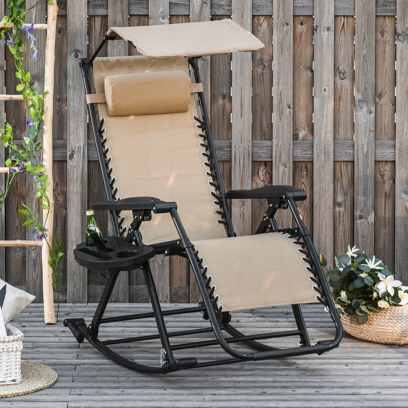 Zero Gravity Sun Lounger With Sun Shade