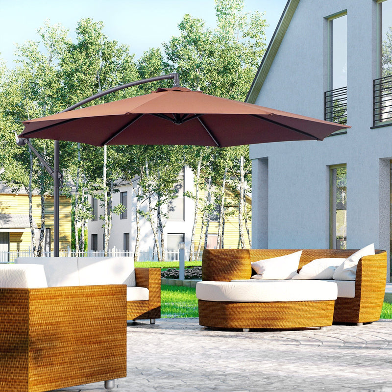 Contemporary 3m Cantilever Parasol with Crank Handle