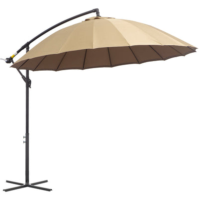 3m Shanghai Cantilever Parasol - Crank Handle, 18 Ribs Outsunny