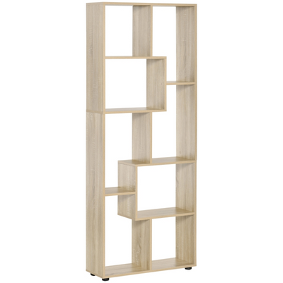 70cm Wide Bookcase, Modern Geometric Display Storage Unit Homcom