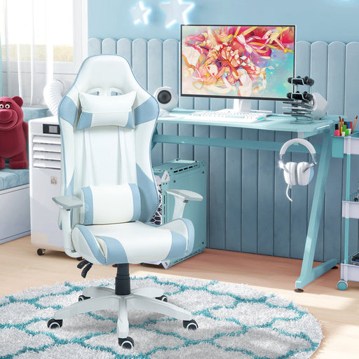 Homcom Gaming Chair Light Blue