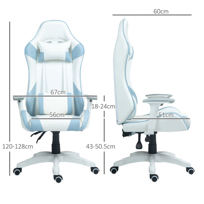 Homcom Gaming Chair Light Blue