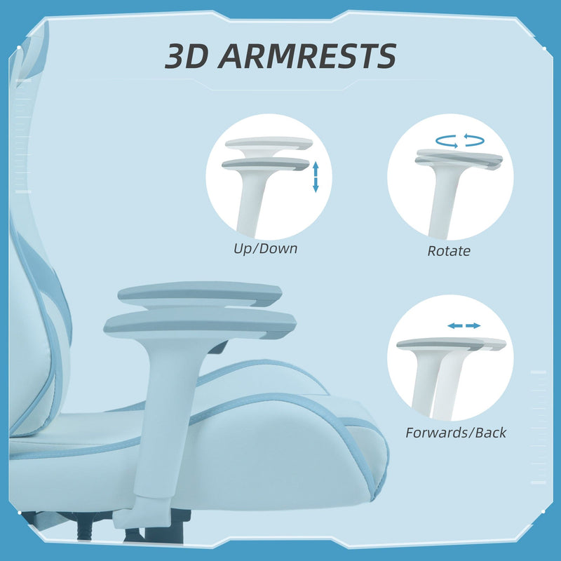 Homcom Gaming Chair Light Blue