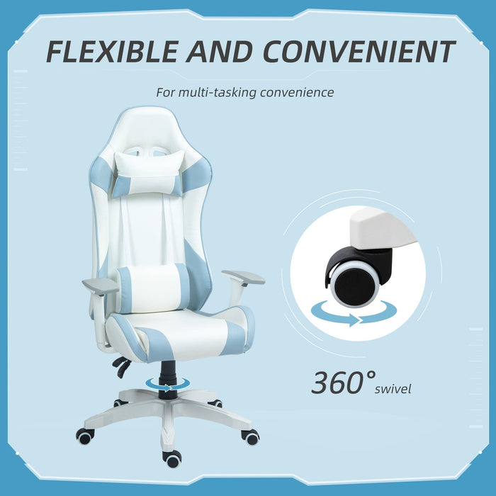 Homcom Gaming Chair Light Blue