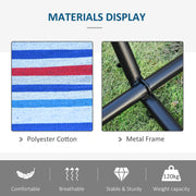 Camping Hammock with Stand, Bag, Adjustable, 120kg Load Outsunny
