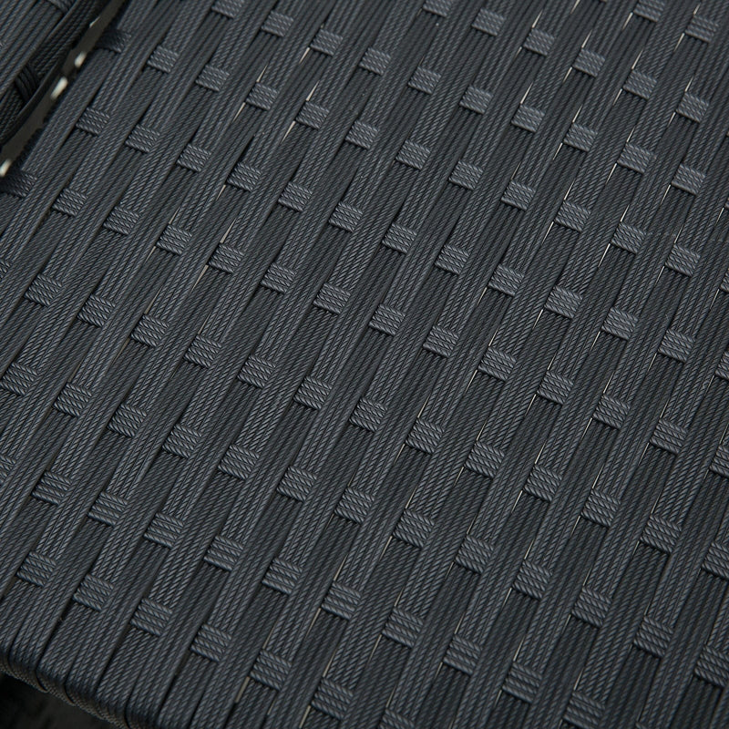 2 Seater Rattan Daybed Outdoor, Black