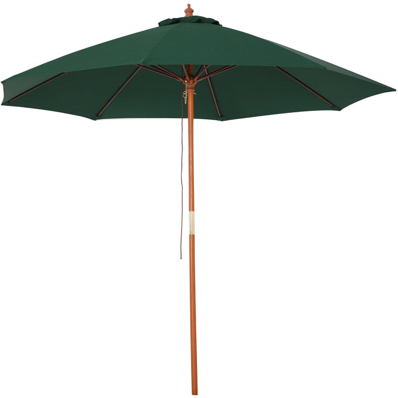 2.5m Wooden Garden Parasol - Top Vent