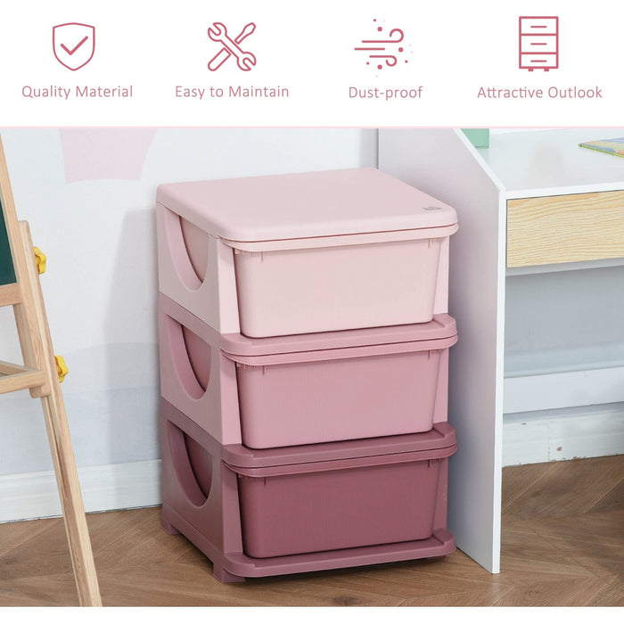 Plastic Storage Drawers For Toys (Curved Edges)