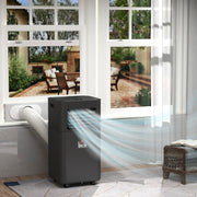7000BTU 4-In-1 Portable AC w/ Remote LED Timer, Black Homcom