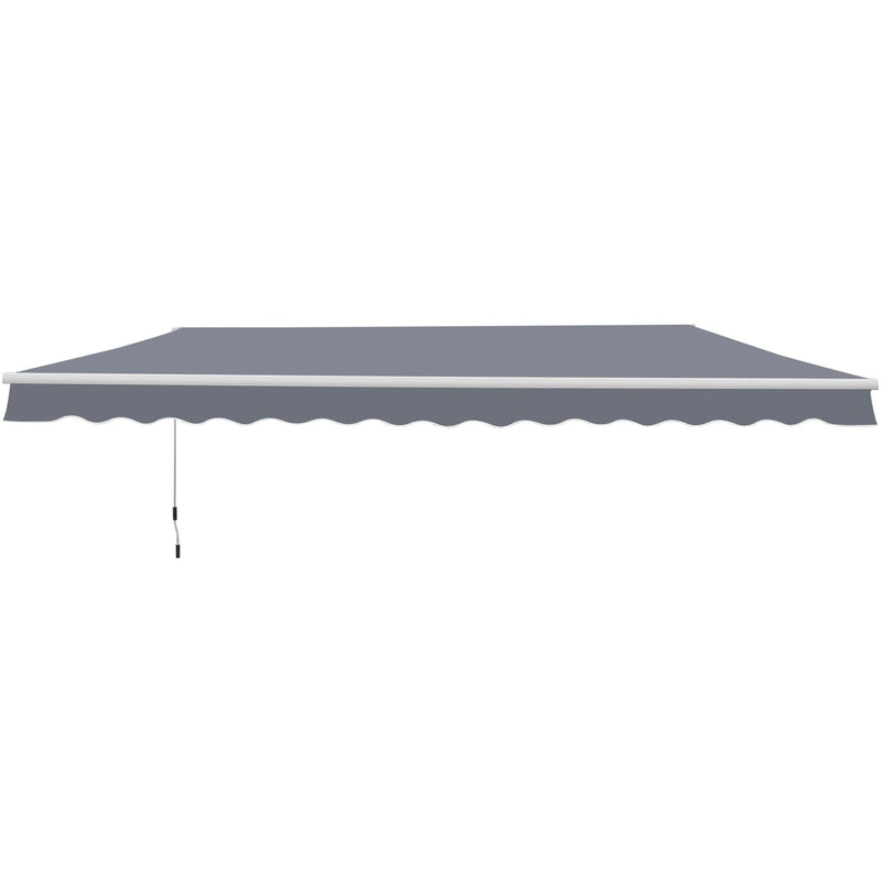 Manual Patio Awning - 4 x 3m Aluminium Retractable Sun Shade