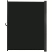 Outsunny 3 x 2m Retractable Sun Side Awning Screen Fence Patio Garden Wall Balcony Screening Panel Outdoor Blind Privacy Divider, Black Outsunny
