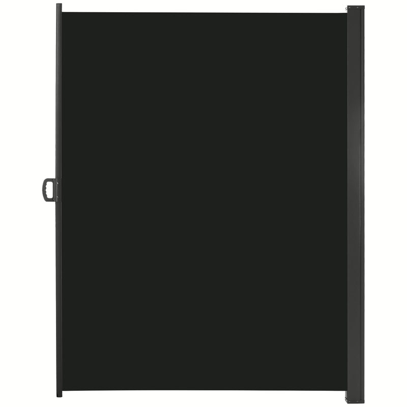 Outsunny 3 x 2m Retractable Sun Side Awning Screen Fence Patio Garden Wall Balcony Screening Panel Outdoor Blind Privacy Divider, Black Outsunny