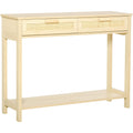 Wooden Console Table With 2 Drawers Homcom