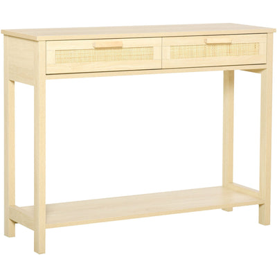 Wooden Console Table With 2 Drawers Homcom