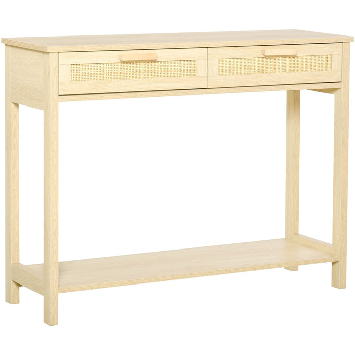 Wooden Console Table With 2 Drawers