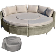 Image of an 8 Seater Round Rattan Garden Furniture Set