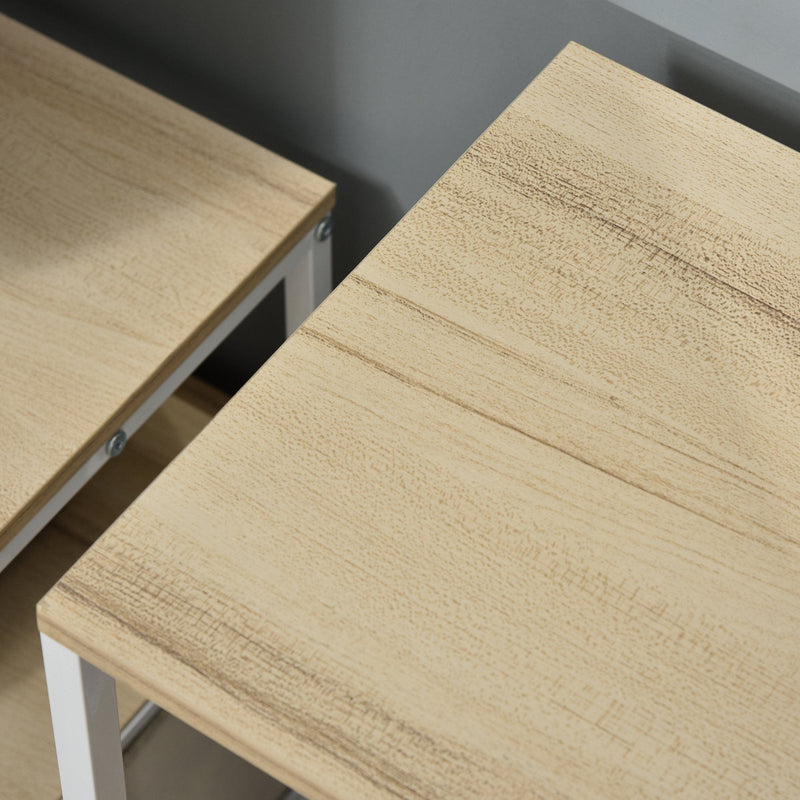 Beige 3 Drawer Dresser With 2 Shelves