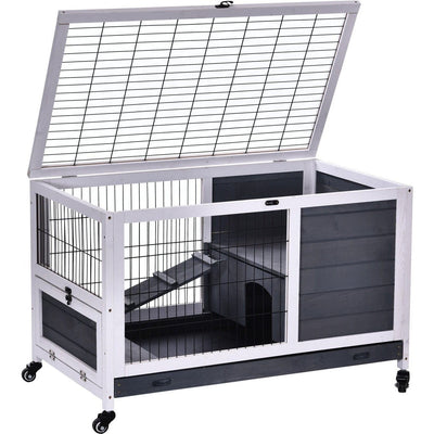 Indoor Rabbit Hutch with Lift Top Pawhut