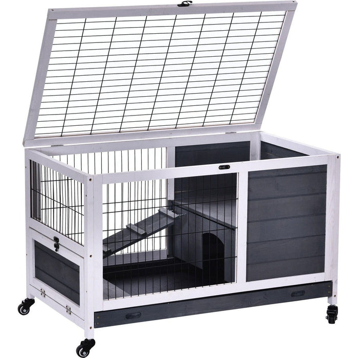 Indoor Rabbit Hutch with Lift Top