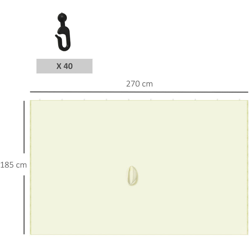 4 Sides For Gazebo Curtain Sidewalls, Fits Most 3x3m Gazebos