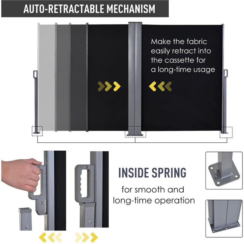 Double Pull Out Side Awning, 6 x 1.8m